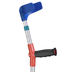 Flexyfoot Shock Absorbing Soft Grip Double Adjustable Junior Crutches - Black Handles - Single