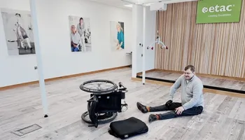 How to use a ceiling track hoist to get off the floor