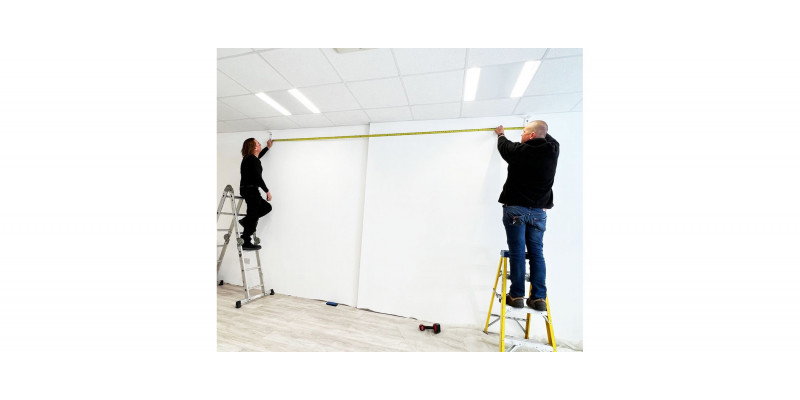 Ceiling track hoist installation