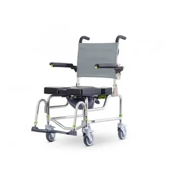 RAZ AP Shower Attendant-Propelled Height Adjustable Commode Chair for Safe Supported Care - ap lifestyle raz-ap-shower-attendant-propelled-height-adjustable-commode-chair-for-safe-supported-care-ap-lifestyle