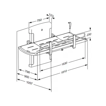 Premium 200 Nursing Bench for Assisted Showering - application use premium-200-nursing-bench-for-assisted-showering-application-use