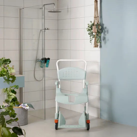 Etac Clean Shower Commode Seat in Shower