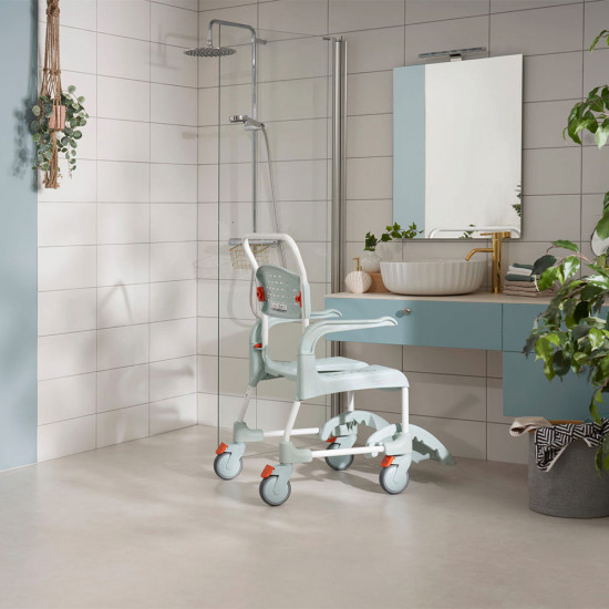 Etac Clean Wheeled Shower Commode Chair Shower