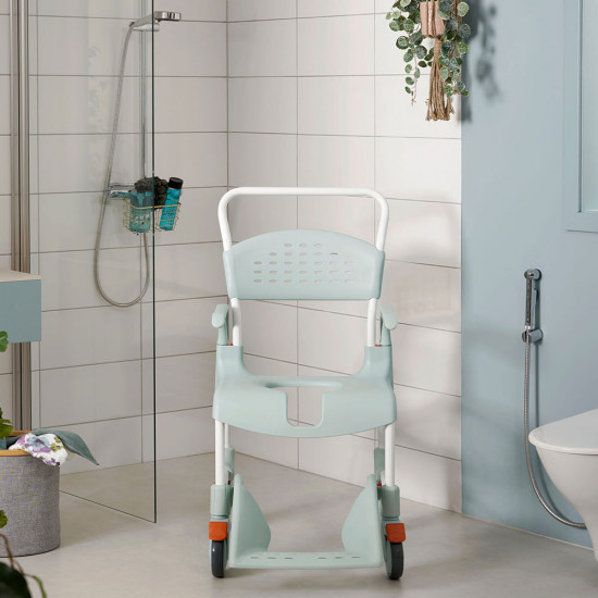 Etac Clean Wheeled Shower Commode Chair Shower