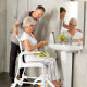 Etac Clean Wheeled Shower Commode Chair style