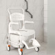 Etac Clean Wheeled Shower Commode over toilet