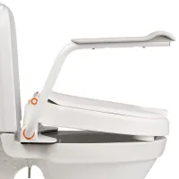 Etac Hi-Loo Toilet Seat with Arm Supports - Angled