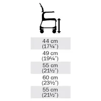 Etac Clean Shower Commode Seat Dims