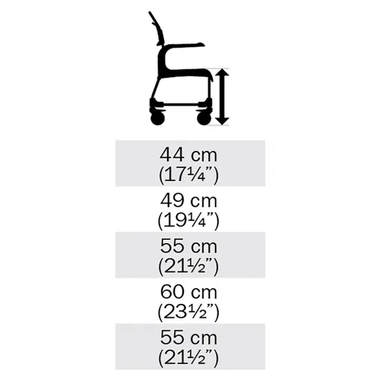 Etac Clean Shower Commode Seat Dims