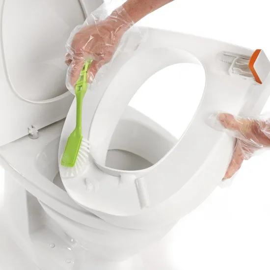 Etac My-Loo Raised toilet seat easy to clean underneath