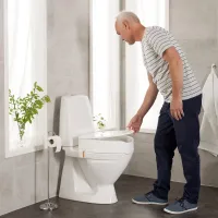 Etac My-Loo Raised toilet seat easy to clean underneath