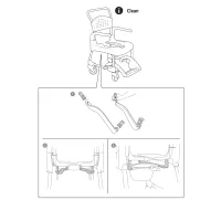 Attachment for low mounting of pan/bucket for Etac Clean Exploded diagram Attachment for low mounting of pan/bucket for Etac Clean Exploded diagram