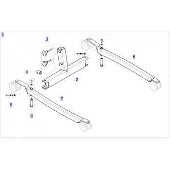 Base and legs fully assembled with 100mm castors, ISA STANDARD 