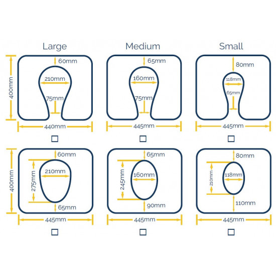 Freeway Aperture Sizes for Seats