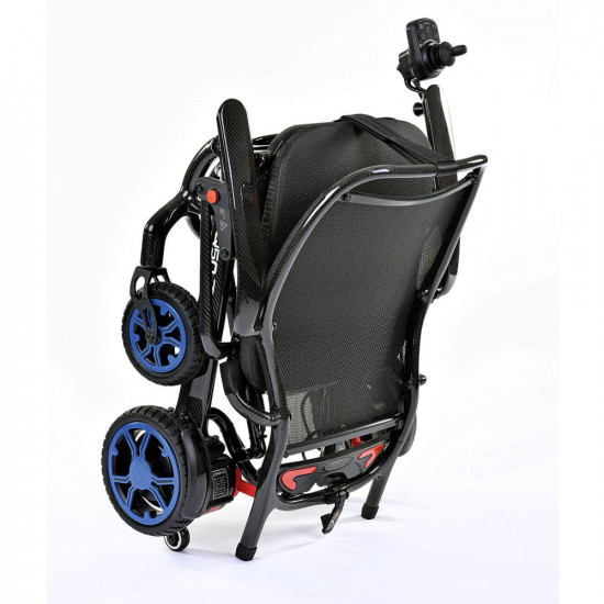 Quickie Q50R Carbon Folding Powered Wheelchair folded