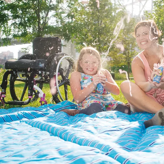 ROHO AirLITE Cushion for Stable Seating and Easier Transfers - young woman and mother