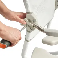 swift mobil-2 commode chair for assisted personal care seat - adjustable armrests