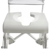 swift mobil-2 commode chair for assisted personal care seat - with rear opening