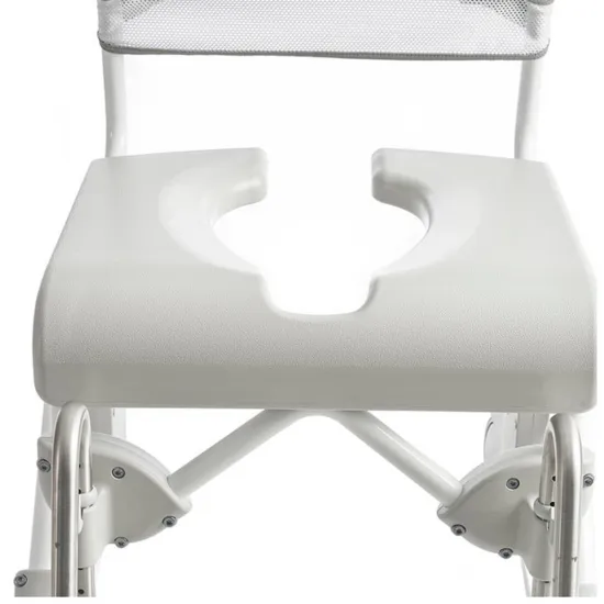 swift mobil-2 commode chair for assisted personal care seat - with rear opening