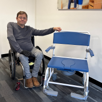 Bariatric Shower Commode Chair with Wheels