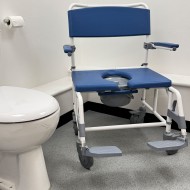 Bariatric Shower Commode Chair with Wheels