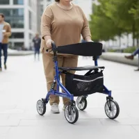 Stratus Bariatric Rollator With Suspension  with lady