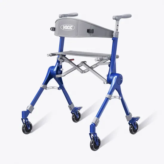 VOCIC Z35 PackGo Folding Rollator for Compact Travel - blue colour