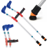 Flexyfoot Shock Absorbing Soft Grip Double Adjustable Junior Crutches - Black Handles - Pair