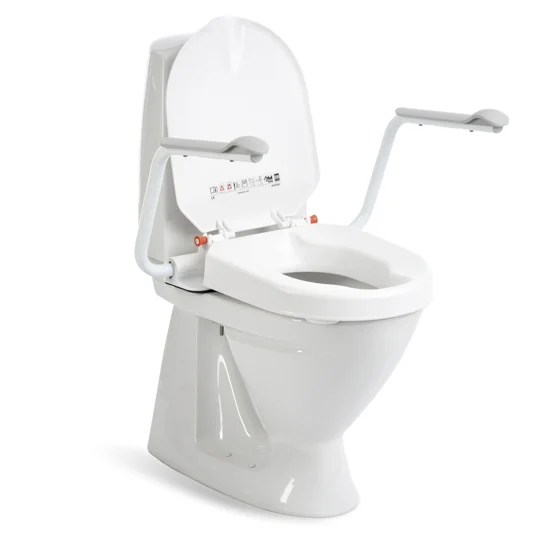 Etac Hi-Loo Fixed Raised Toilet Seat with Optional Arm Supports