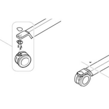 Invacare Roze Front Castor Pair