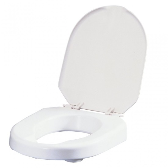 Etac Hi-Loo Toilet Seat with Brackets and Lid - 10 cm 