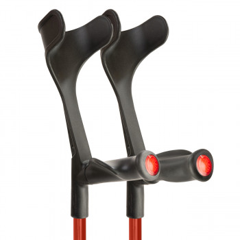 Flexyfoot Comfort Grip Open-Cuff Adjustable Crutches