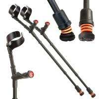 Flexyfoot Comfort Grip Closed Cuff Adjustable Crutches
