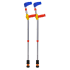   Flexyfoot Shock Absorbing Soft Grip Double Adjustable Kids Crutches - Red Handles - Pair