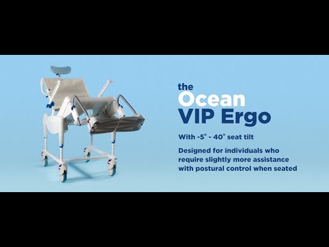 Aquatec Ocean VIP Ergo Tilt-in-Space Shower Chair Commode